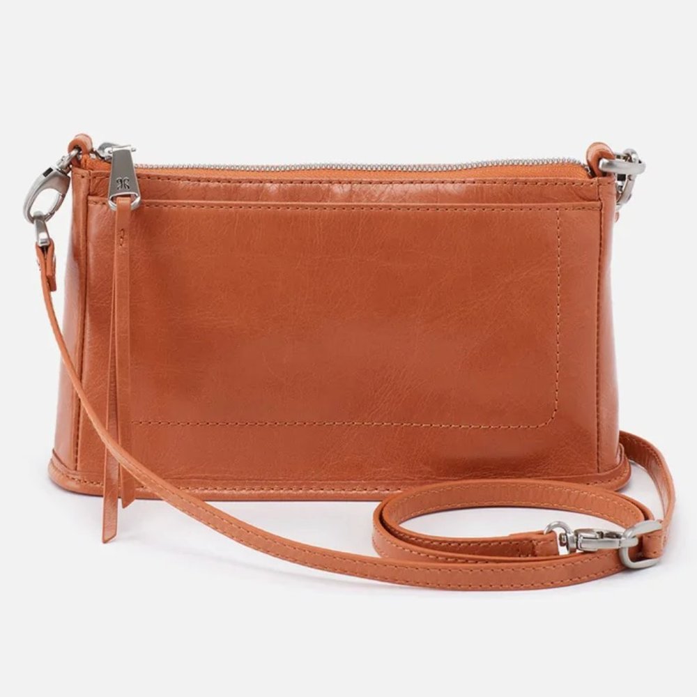 NWT New Hobo Cadence Convertible Crossbody Amber Leather Retired Rare